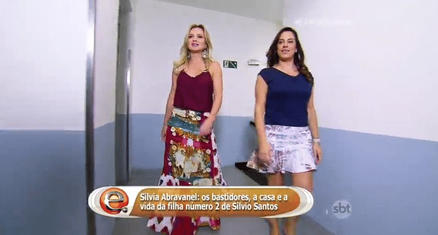 3.abr.2016 - Silvia Abravanel, filha número dois do apresentador e empresário Silvio Santos, mostrou em reportagem veiculada na tarde deste domingo (3) a imagem do pai montado em um jegue - Reprodução/SBT