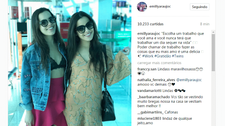 Seguidores criticam Emilly - Reprodução/Instagram - Reprodução/Instagram