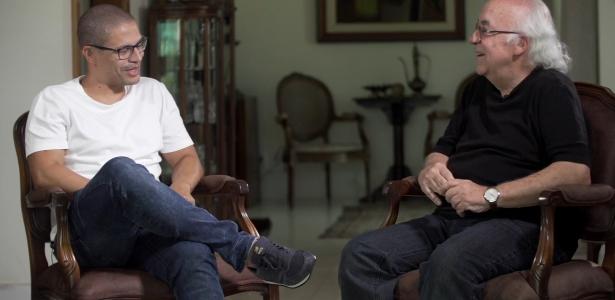 Os ex-jogadores Alex e Tostão no "Papo Cabeça" - Divulgação - Divulgação