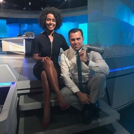 Maria Júlia Coutinho e Rodrigo Bocardi dividiram a bancada do "Jornal Nacional" - Reprodução/Instagram/rodrigobocardi - Reprodução/Instagram/rodrigobocardi