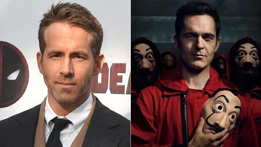 Netflix confirmou as presenças de Ryan Reynolds e alguns atores de La Casa de Papel em São Paulo - AFP / Divulgação - Montagem UOL