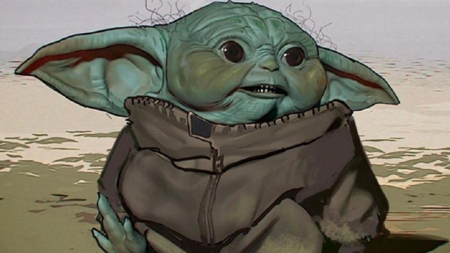 A nova imagem mostra que Baby Yoda poderia ter um visual bem diferente do atual - Reprodução
