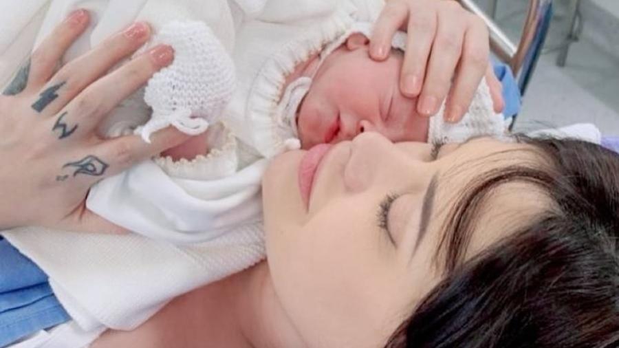 Mayana Moura mostra foto do filho Lestat que nasceu hoje - Reprodução/Instagram
