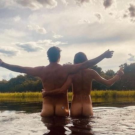 José Loreto e Jesuíta Barbosa, atores de Pantanal, nadam nus nos rios da região - Reprodução Instagram