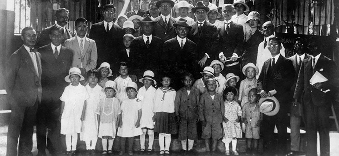 Imigrantes japoneses da colônia de Tomé-Açú, na Amazônia paraense. O primeiro navio chegou em 1929, com 42 famílias - Acervo do Museu da Imigracao Japonesa em Tome-acu