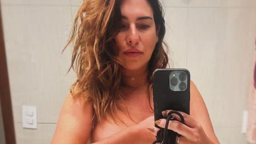 Fernanda Paes Leme exibe barrigão