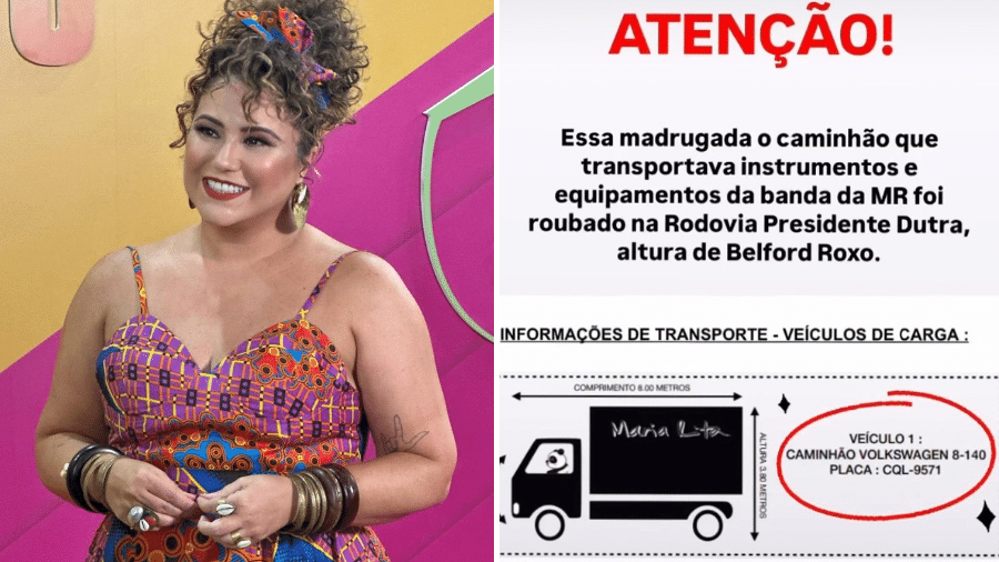 Caminhão com os equipamentos de Maria Rita foi roubado nessa madrugada