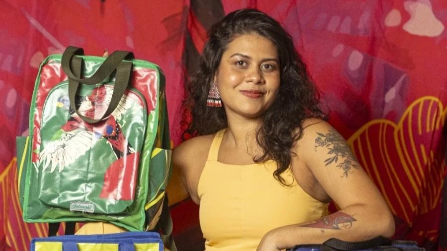 Telas de tecido usadas em um festival de música de Belém foram transformadas em uma coleção de bolsas da marca Jalunalé - Arquivo pessoal