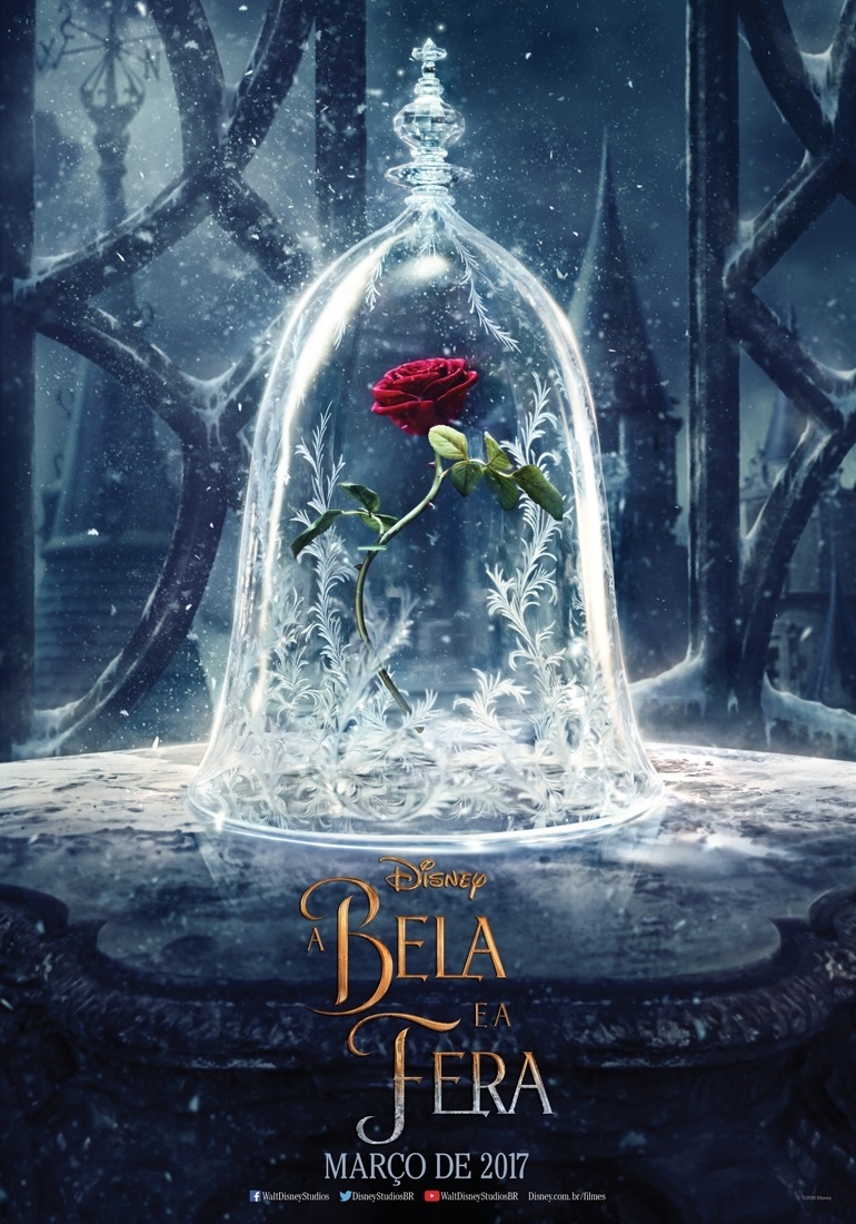 Pôster nacional do filme "A Bela e a Fera", que estreia no Brasil em março de 2017 - Divulgação