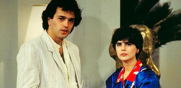 Periard com Mayara Magri como o casal Tito e babi de "A Gata Comeu" (1985) - Divulgação - Divulgação