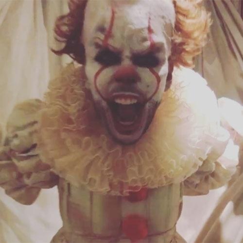 Hugo Gloss o palhaço do filme "It - A Coisa" para prestigiar a festa à fantasia do show em comemoração aos 15 anos de carreira do grupo Aviões do Forró - Reprodução/Instagram