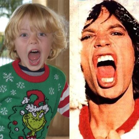 Filho de Mick Jagger imita expressão icônica do pai - Reprodução / Instagram