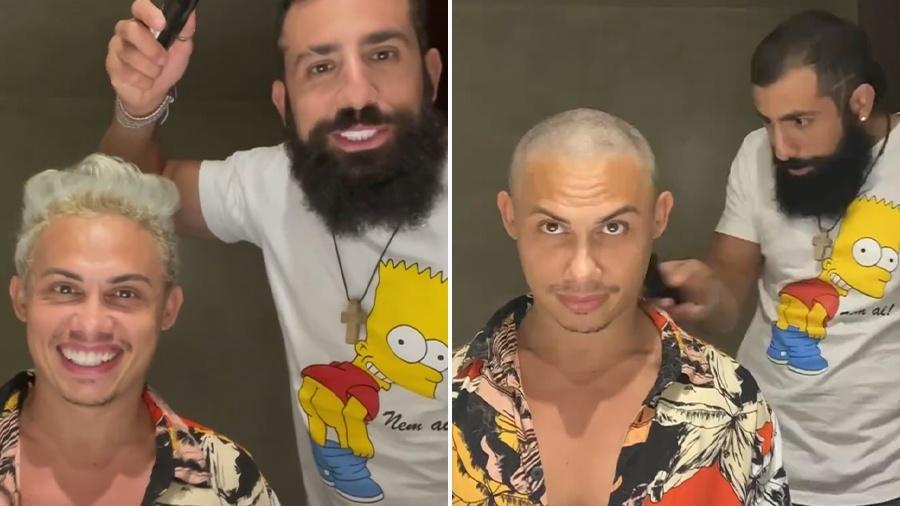 "Ex-BBB" Kaysar Dadour apareceu raspando a cabeça de Silvero Pereira - Reprodução/ Instagram