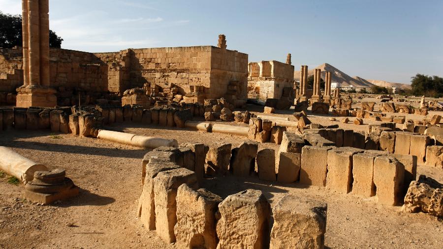 O Palácio de Hisham ou Khirbat al-Mafjar, sítio arqueológico islâmico de Jericó, na Cisjordânia