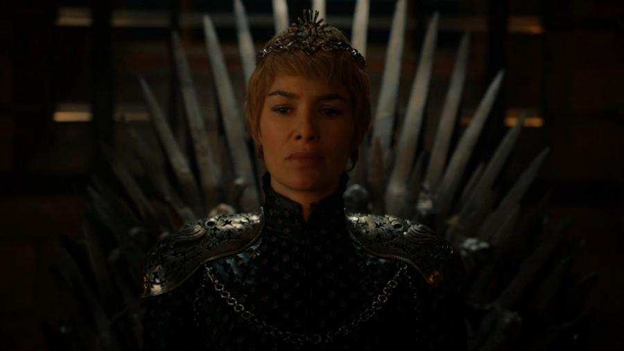 Cersei (Lena Headey) no Trono de Ferro no último episódio da sexta temporada de "Game of Thrones" - Reprodução/HBO