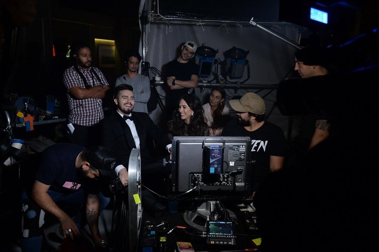 Luan Santana e Tatá Werneck em gravação de novo clipe - Francisco Cepeda/AgNews