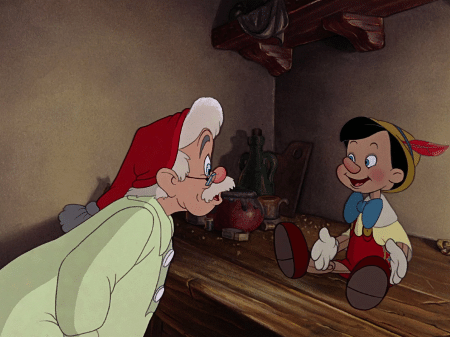 Cena da animação "Pinóquio" (1940) - Reprodução