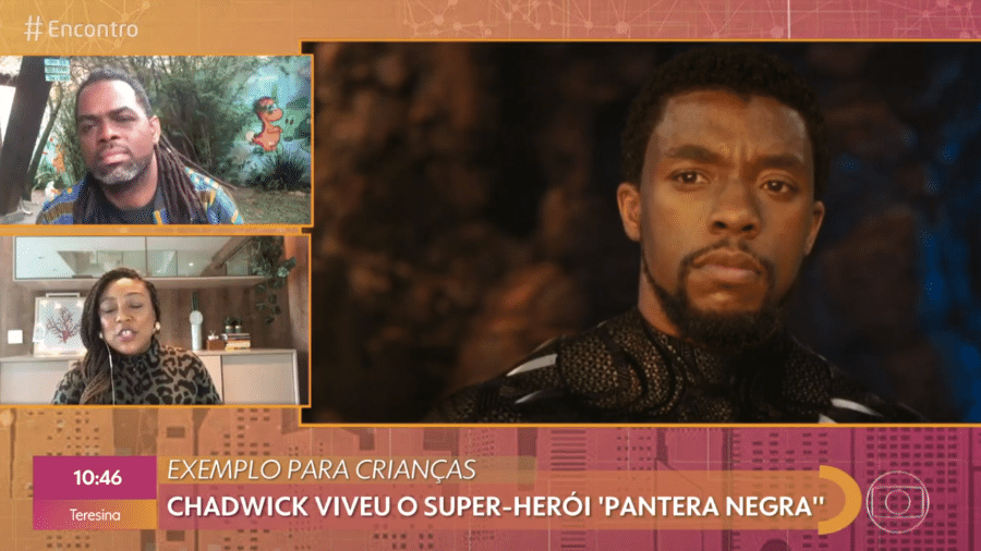 O "Encontro com Fátima Bernardes" homenageou o ator Chadwick Boseman - Reprodução / TV Globo