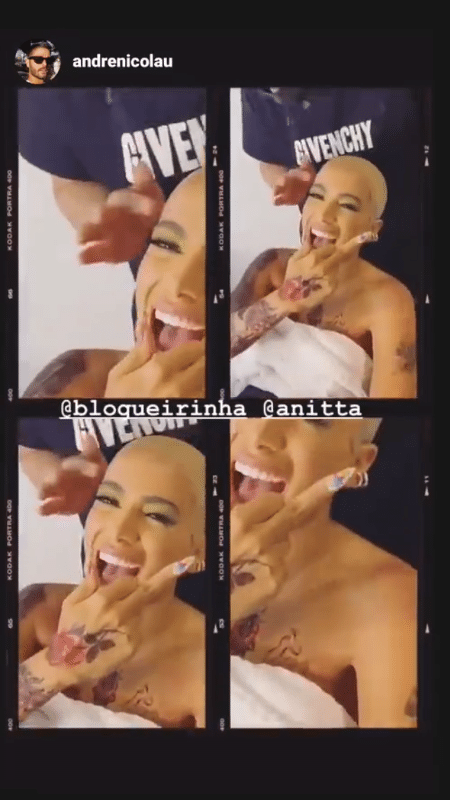 Anitta careca nos bastidores - Reprodução/Instagram - Reprodução/Instagram