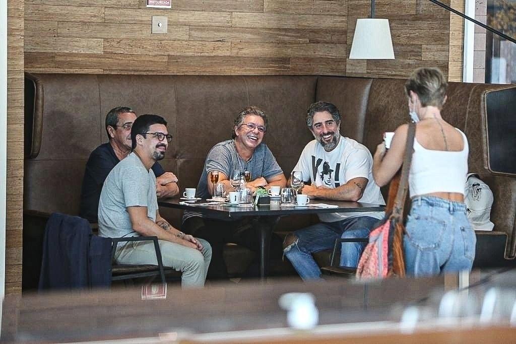 Marcos Mion almoça com Boninho - AgNews