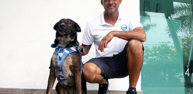 Bella celebrates World Dog Day with her second dad after a sea voyage