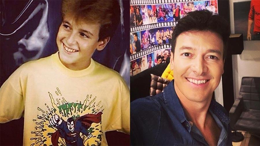 O apresentador Rodrigo Faro começou sua carreira aos 9 anos, em 1982, ao participar de um comercial de leite. Ainda criança foi um dos apresentadores do programa infantil  "ZYB Bom" na TV Bandeirantes. Aos 19 anos, ele foi uma dos integrantes do grupo musical Dominó. Aos 43, Faro apresenta o programa "Hora do Faro" desde 2014 na Record, é casado com Vera Viel e pai de Clara, Maria e Helena - Reprodução/Instagram