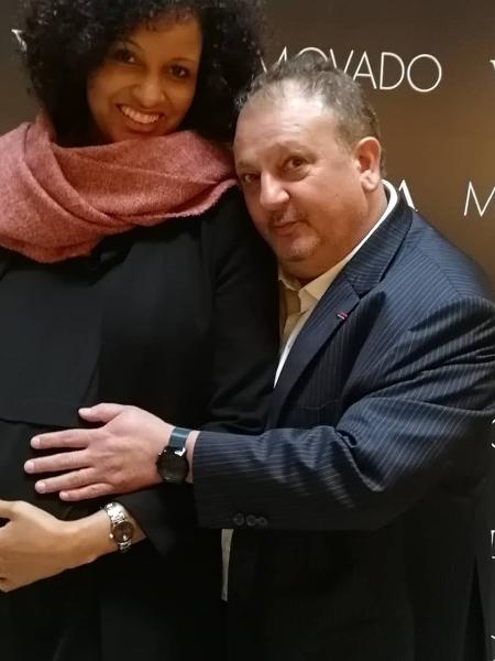 O chef Erick Jacquin com a mulher, Rosângela Menezes, grávida de gêmos - Reprodução/Instagram