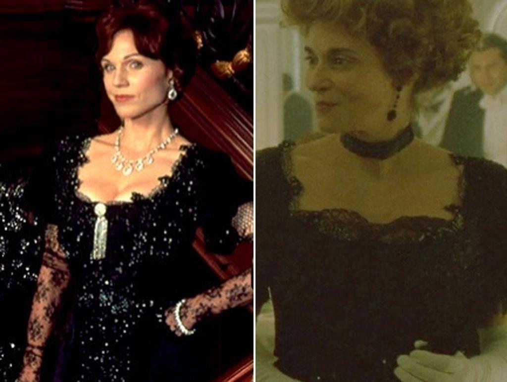 Cenas da minissérie "Titanic", à esquerda, e o filme "Titanic" (1997) - Reprodução