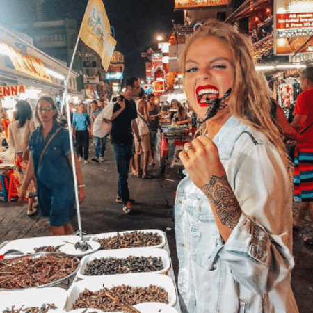 Luísa Sonza prova escorpião em viagem a Bangkok - Reprodução/Instagram