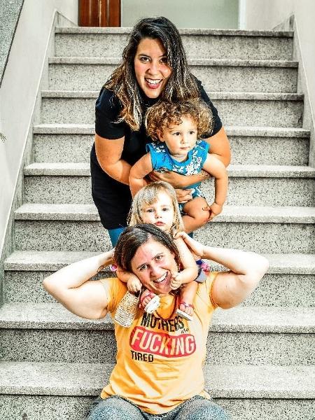 Marcela e Melanie são mães dos gêmeos Bernardo e Iolanda, de dois anos - Reprodução/Instagram