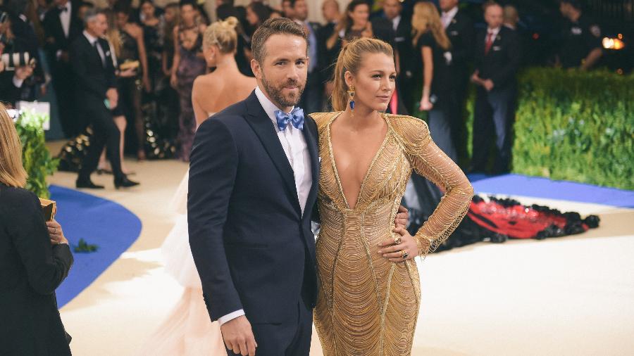 Ryan Reynolds e Blake Lively no Met Gala de 2017  - Getty Images