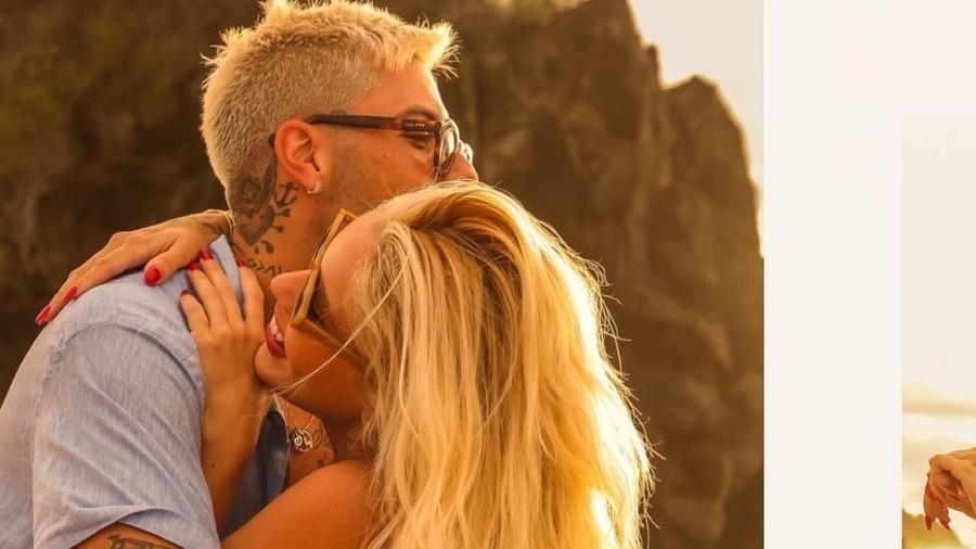 Gui Araújo e Karoline Lima já haviam sido flagrados aos beijos, mas não tinham anunciado o namoro - Reprodução/Instagram @neuronha