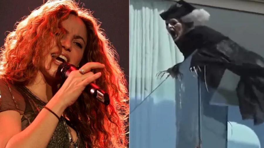 Fãs mostram nova bruxa assustadora na varanda de Shakira