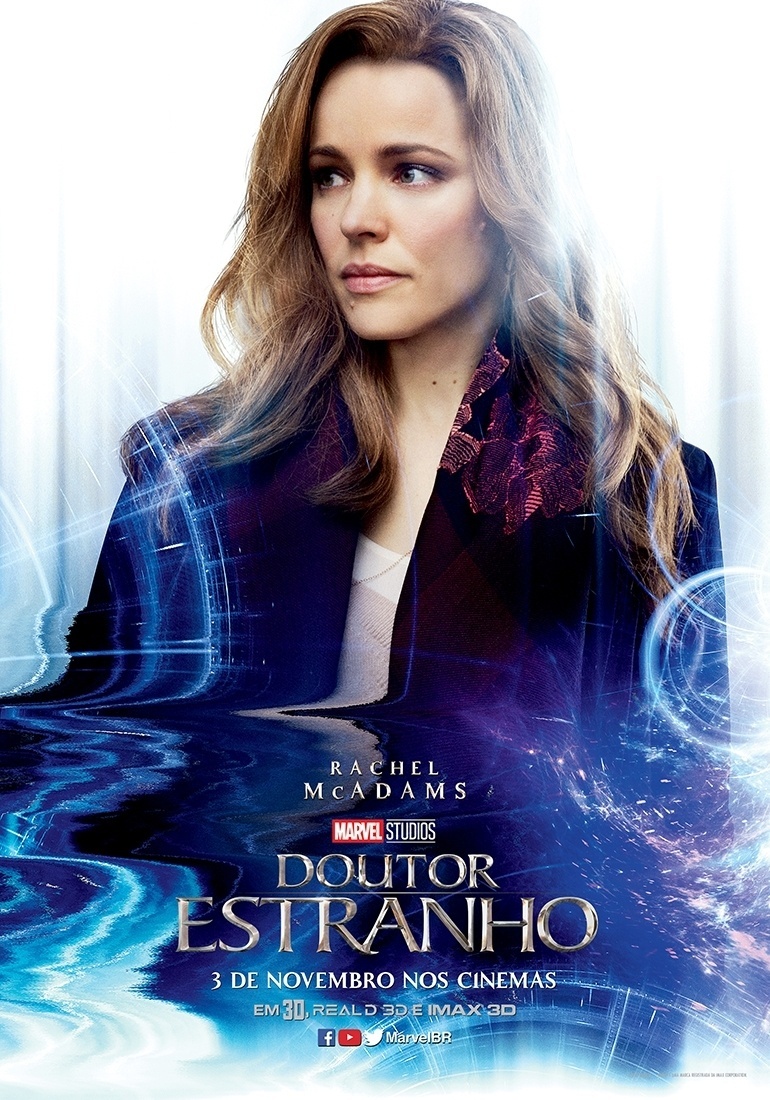 Cartaz do filme "Doutor Estranho" com destaque para a atriz Rachel McAdams - Divulgação
