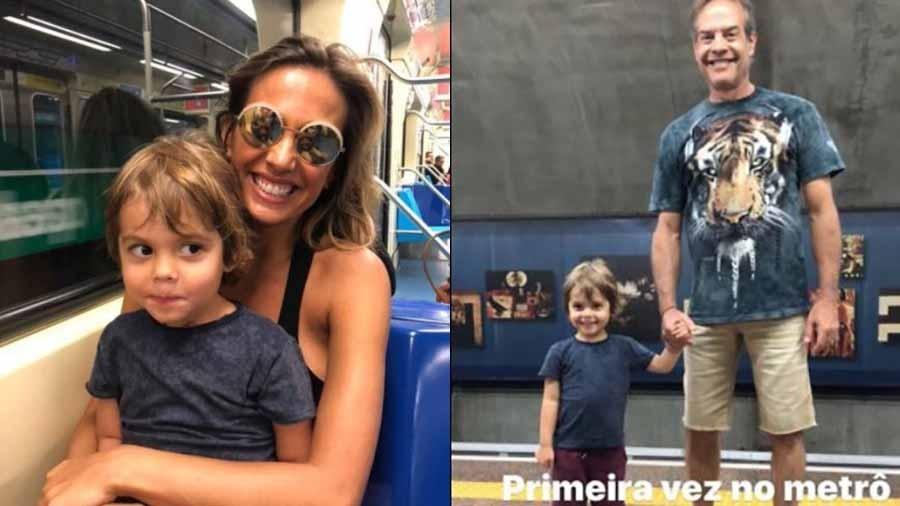 Luisa Mell leva o filho Enzo para andar de metrô pela primeira vez - Reprodução Instagram