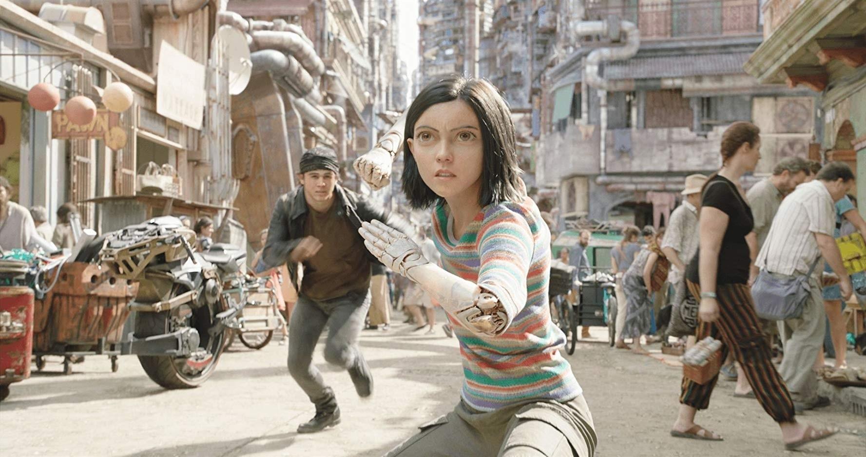 Cena do filme "Alita: Anjo de Combate" (2019) - Divulgação