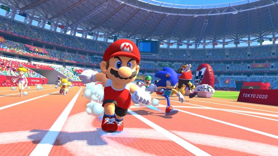 Mario marcou presença no jogo Olympic Games Tokyo 2020... mas não na Abertura - Divulgação