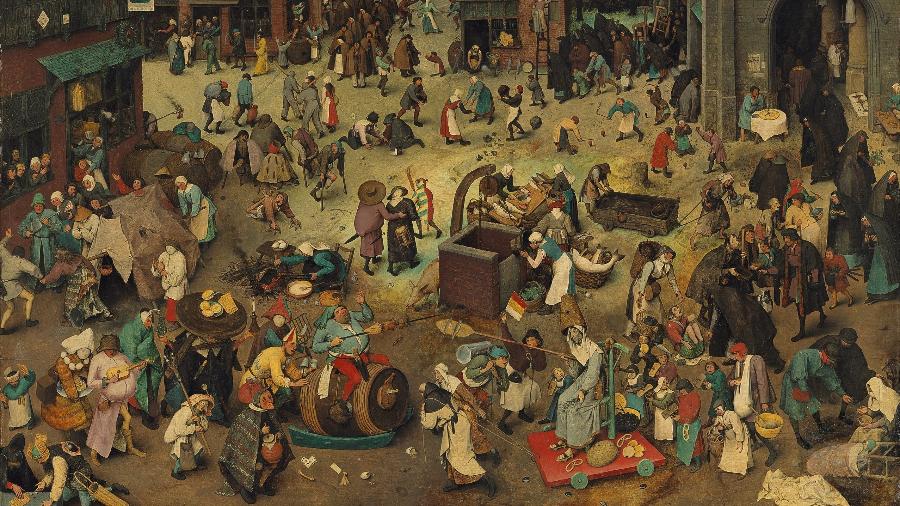 O Combate entre o Carnaval e a Quaresma - Pieter Bruegel