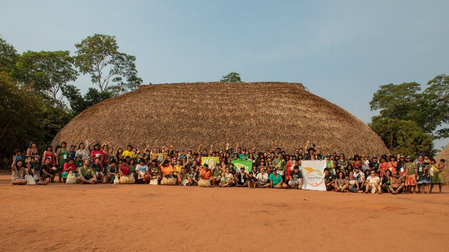 Encontro de comemoração dos 15 anos da Rede de Sementes do Xingu foi realizado em setembro de 2022 na Aldeia Moygu, no Território Indígena do Xingu no Mato Grosso  - Erik Vesch/Cama Leão/ISA