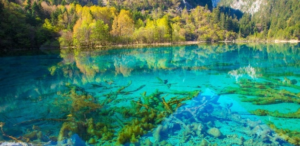 O lago das Cinco Flores é um dos cartões-postais do parque chinês - Jean-Marie Hullot/Creative Commons