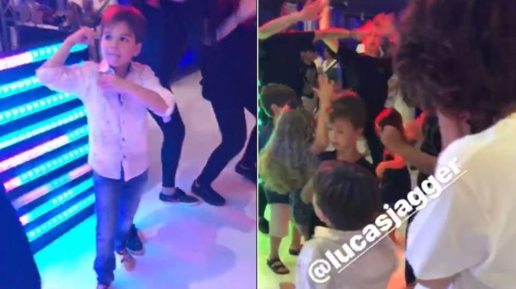 Lorenzo e Lucas Jagger (de costas, à direita) - Reprodução/Instagram - Reprodução/Instagram