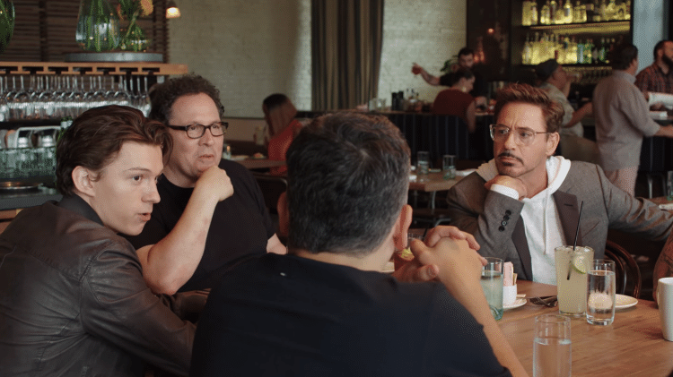 Tom Holland, Jon Favreau e Robert Downey Jr. em cena de The Chef Show - Reprodução - Reprodução