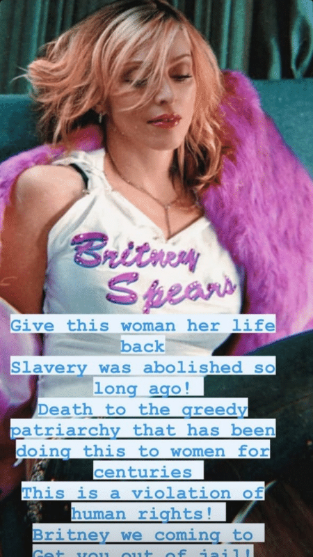 Story de Madonna - Reprodução/Instagram - Reprodução/Instagram