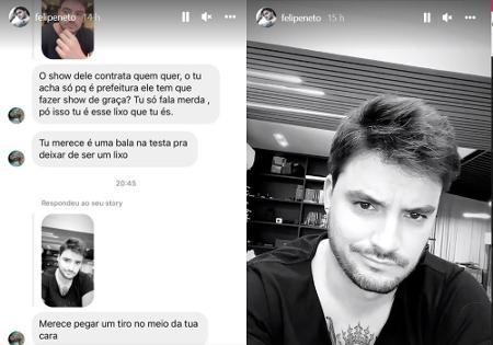 Felipe Neto compartilha ataques recebidos por ironizar Gusttavo Lima