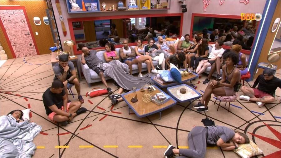 BBB 23: Brothers reunidos na sala para Prova do Anjo - Reprodção/Globoplay