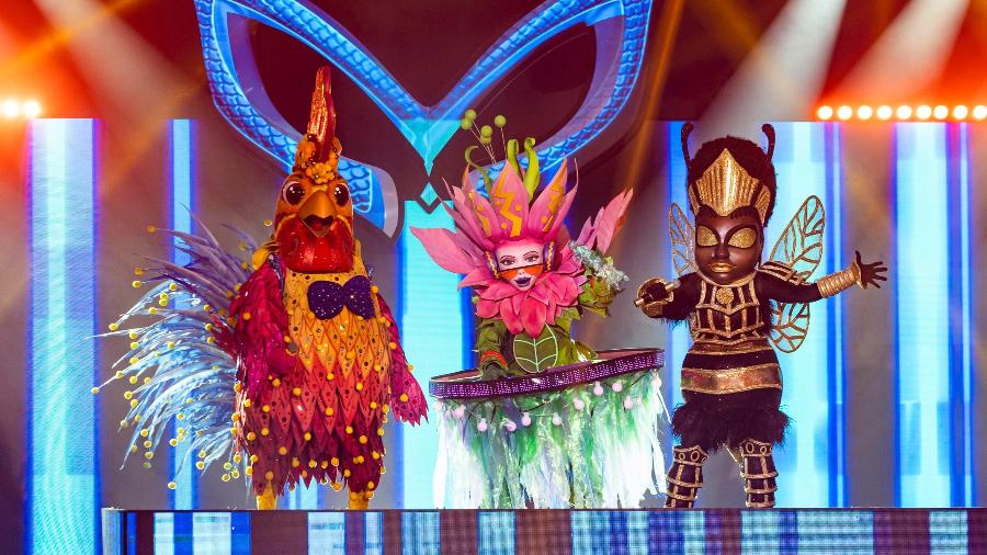 Galo, DJ Vitória-Régia e Abelha são os finalistas do The Masked Singer 2023 - Globo/Maurício Fidalgo