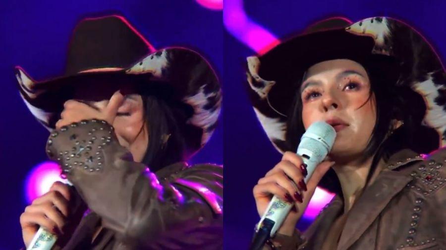 Ana Castela chora em show e ex Gustavo Mioto dá apoio: 'Tudo invertido'