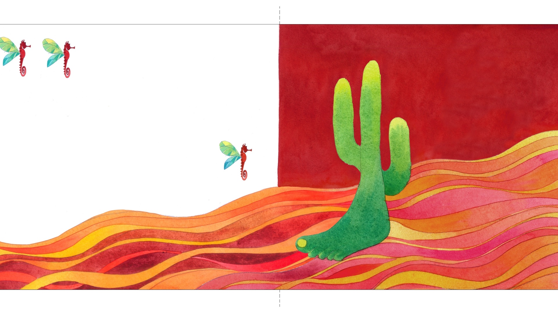 Aquarela do projeto "AMAR Coletânea de Livres Infantis" - Divulgação