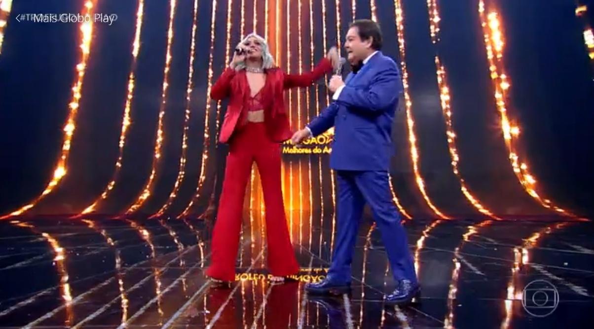 Pabllo Vittar e Faustão no Melhores do Ano - Reprodução