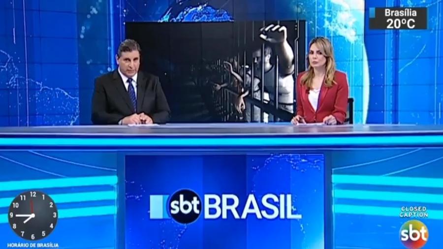 Rachel Sheherazade e Carlos Nascimento apresentam o "SBT Brasil" - Reprodução/SBT